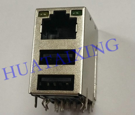 网络插座 RJ45+2USB+LED